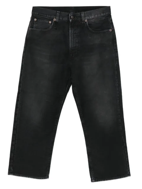 R13 jeans rectos con efecto desgastado