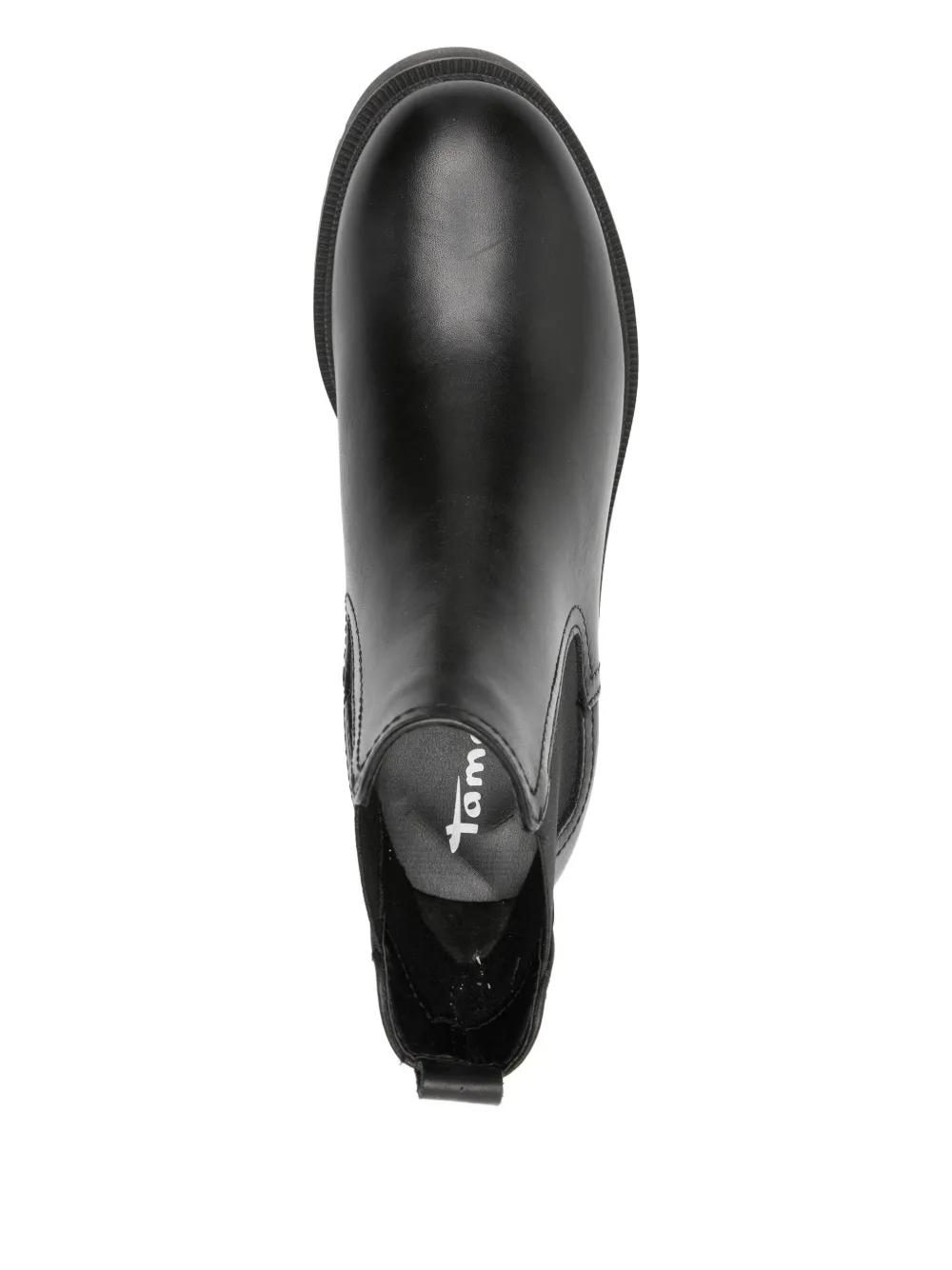 Tamaris 110mm Leather Chelsea Boots In Black