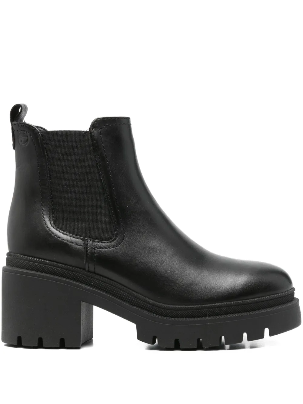 Tamaris 110mm Leather Chelsea Boots In Black