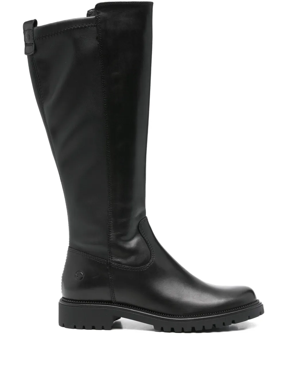 Tamaris Leather Boots In Black