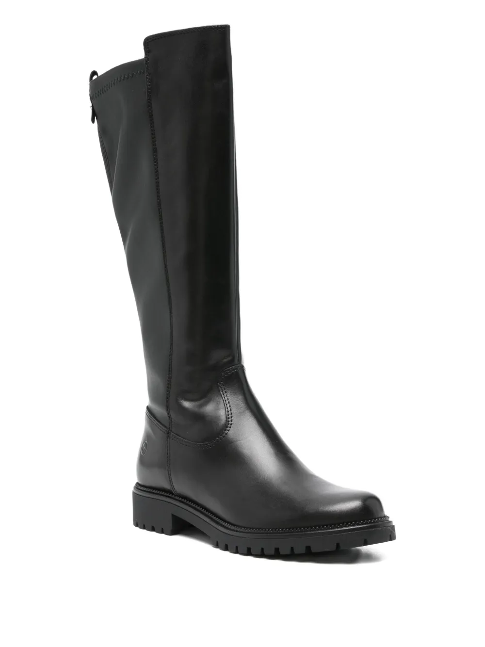 Tamaris Leather Boots In Black