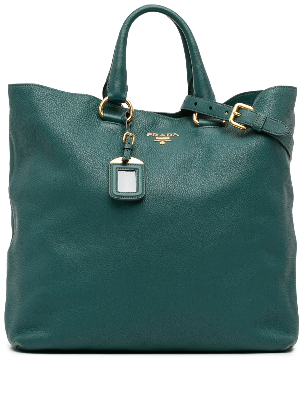 Prada Pre-Owned bolsa satchel Vitello Daino Open convertible 2000-2025 | azul | Image 1