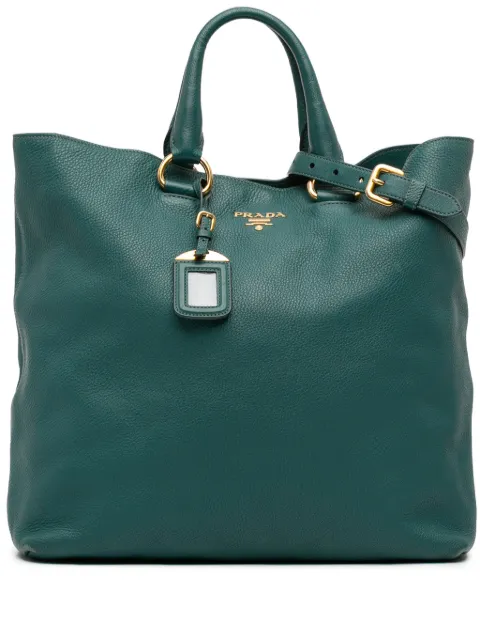 Prada Pre-Owned 2000-2025 offene Vitello Daino Convertible Tote Satchel-Tasche