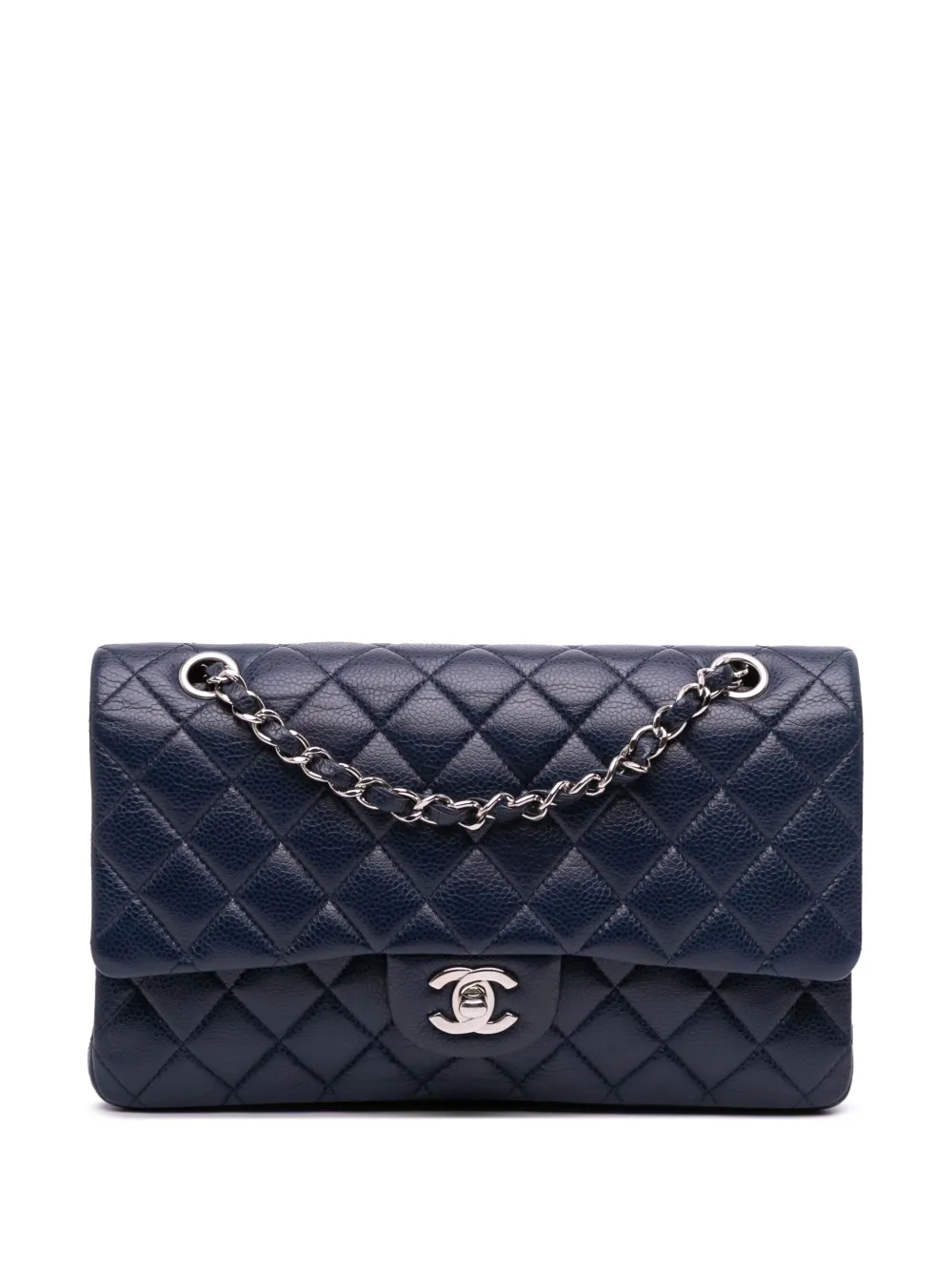 CHANEL Pre-Owned 2011 Medium Classic Caviar Double Flap shoulder bag - Blu