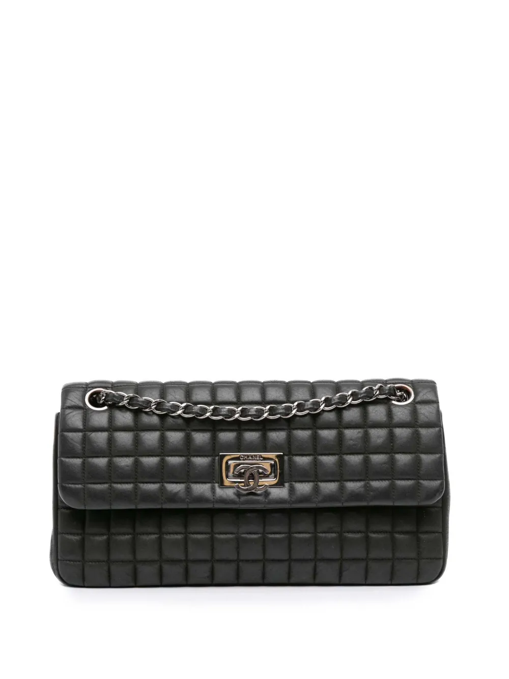 CHANEL Pre-Owned 2014-2015 チョコバー イリディセント カーフスキン バブル フラップ ショルダーバッグ -