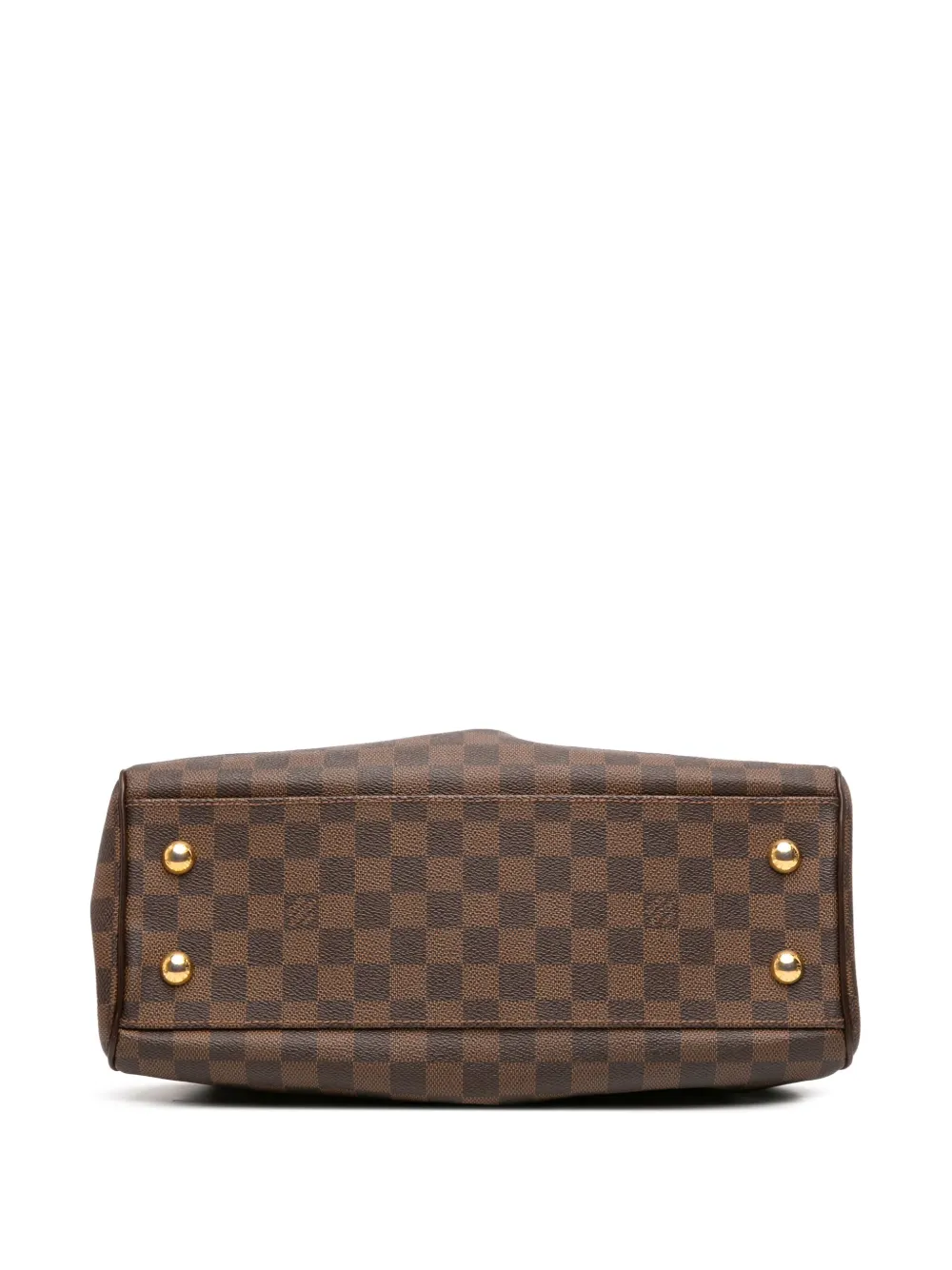 Pre-owned Louis Vuitton 2009 Damier Ebene Trevi Pm Satchel In Brown