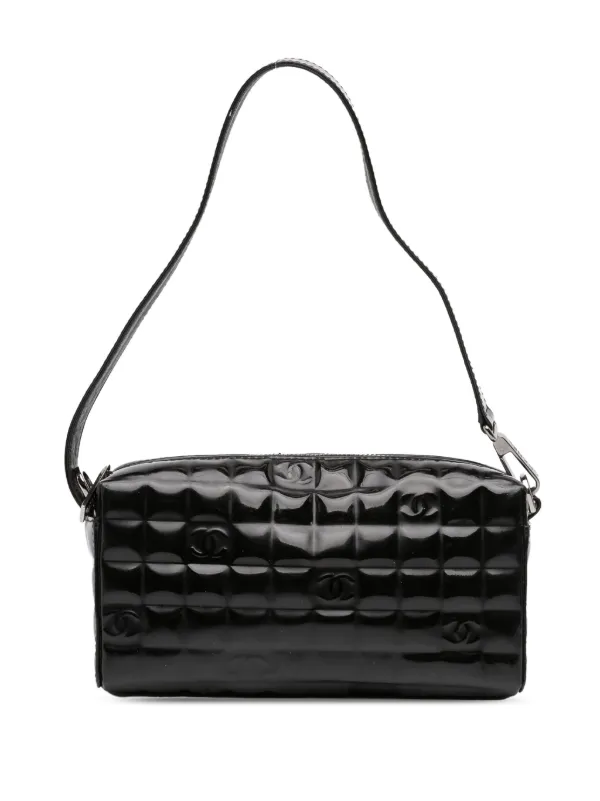 CHANEL Pre-Owned 2003-2004 CC Chocolate Bar Patent Shoulder