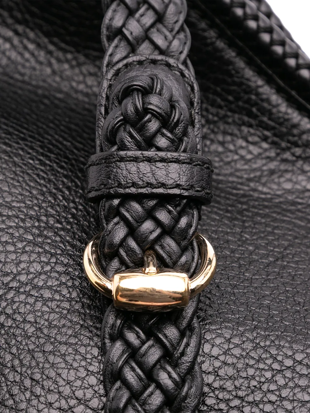 Pre-owned Gucci 2016-2025 Medium Leather Marrakech Shoulder Bag In Black