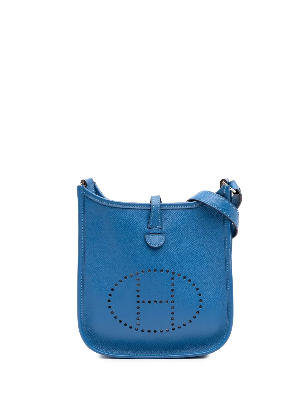 Pre-owned Hermes 2012 Epsom Evelyne Tpm Crossbody Bag In Blue