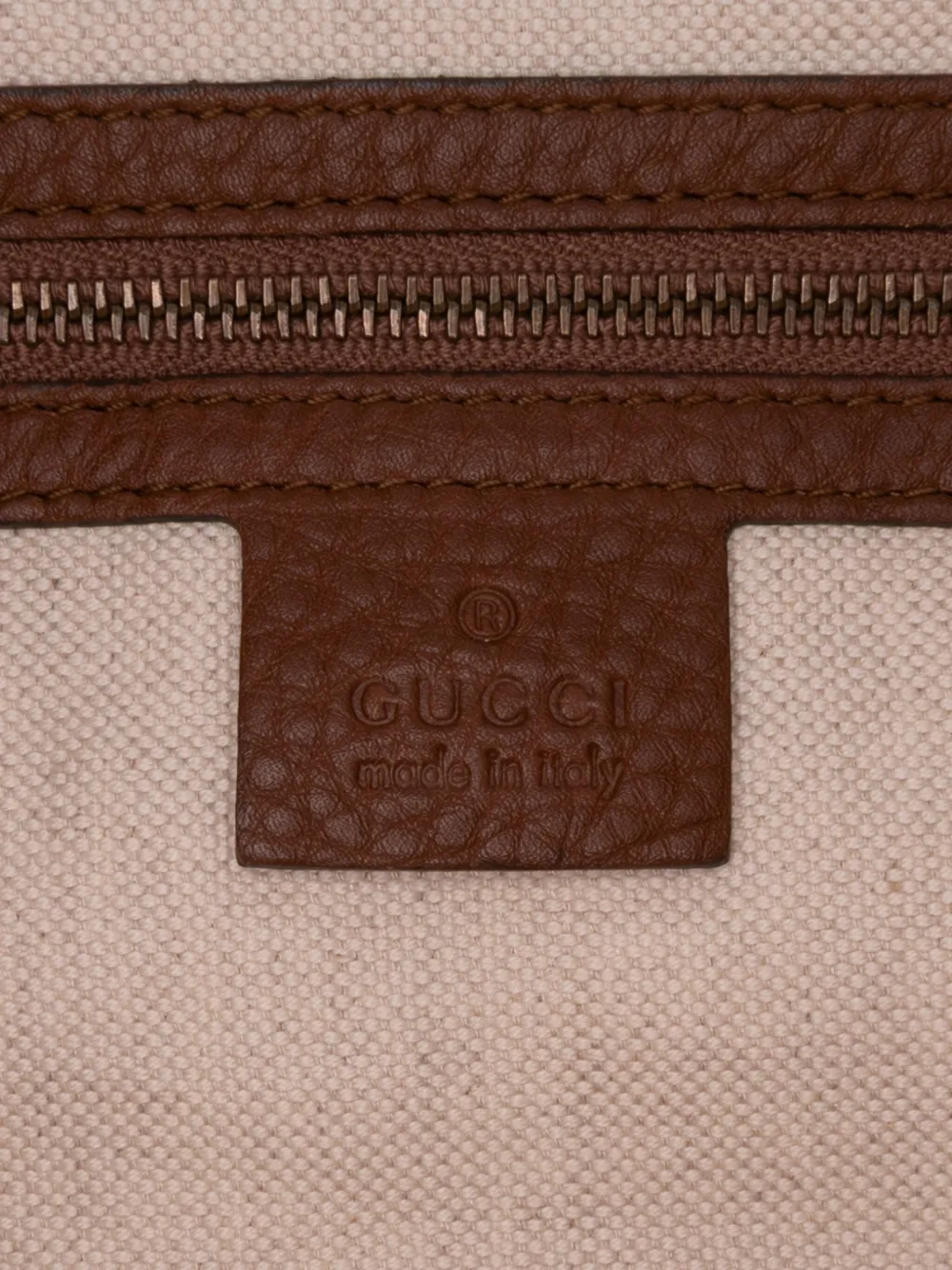 Pre-owned Gucci 2016-2025 Medium Leather Ride Top Handle Bag Satchel In Brown
