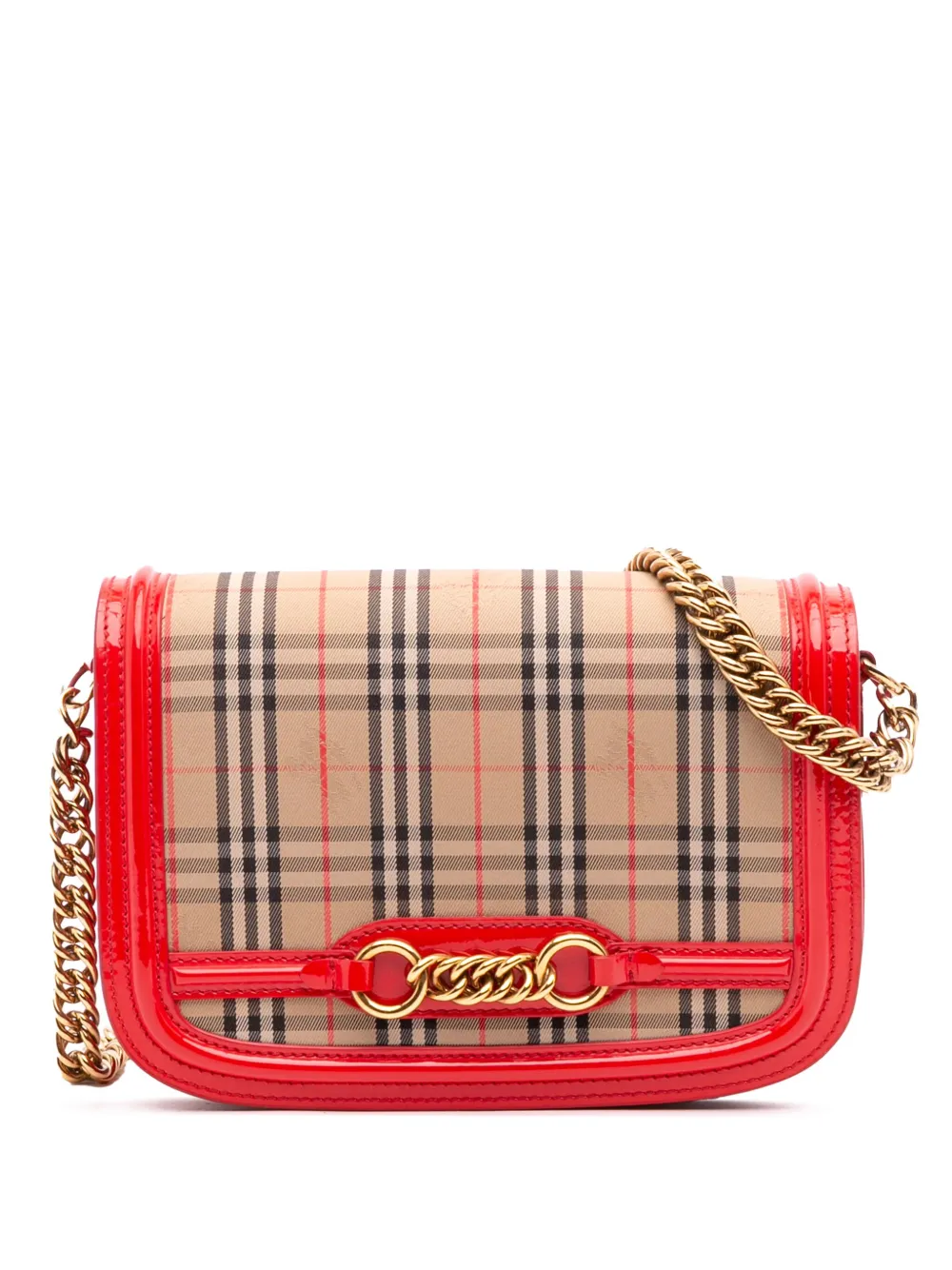 Burberry Pre-Owned 2000-2017 Haymarket Check Canvas 1983 Link Flap shoulder bag - Marrone