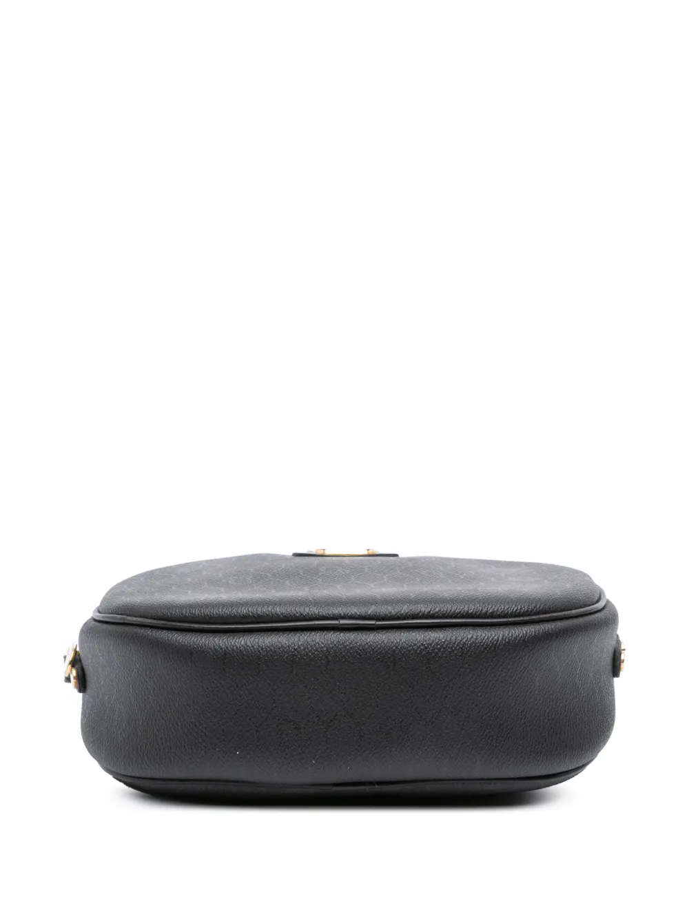 Pre-owned Dior 20th Century Honeycomb Coated Canvas Crossbody Bag In Black