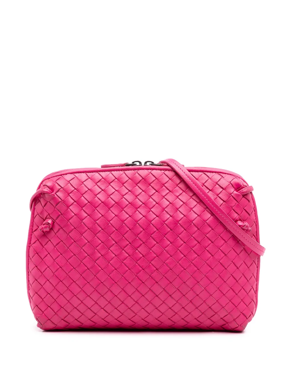 Bottega Veneta Pre-Owned 2012-2025 Nappa Intrecciato Nodini crossbody bag - Rosa