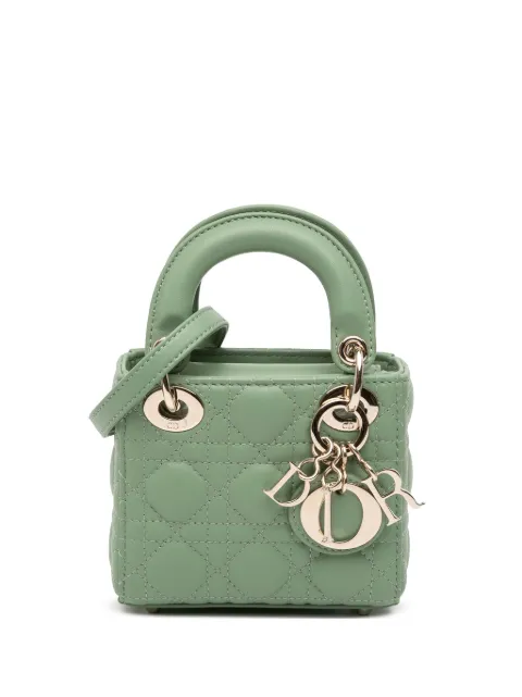 Christian Dior Pre-Owned 2021 Micro Lambskin Cannage Lady Dior satchel