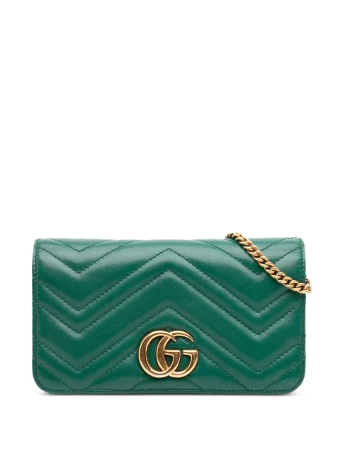 Gucci Pre-Owned 2016-2025 Mini GG Marmont Matelasse Leather Wallet On Chain crossbody bag