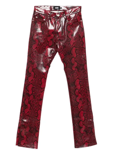 GCDS snakeskin-print pants