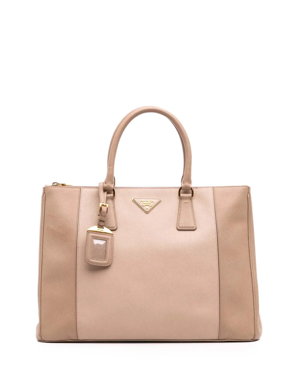 Prada Pre-Owned 2010-2025 ラージ バイカラー サフィアーノルクス ガレリア ダブルジップ サッチェルバッグ - Prada Pre-Owned 2010-2025 ラージ バイカラー サフィアーノルクス ガレリア ダブルジップ サッチェルバッグ -