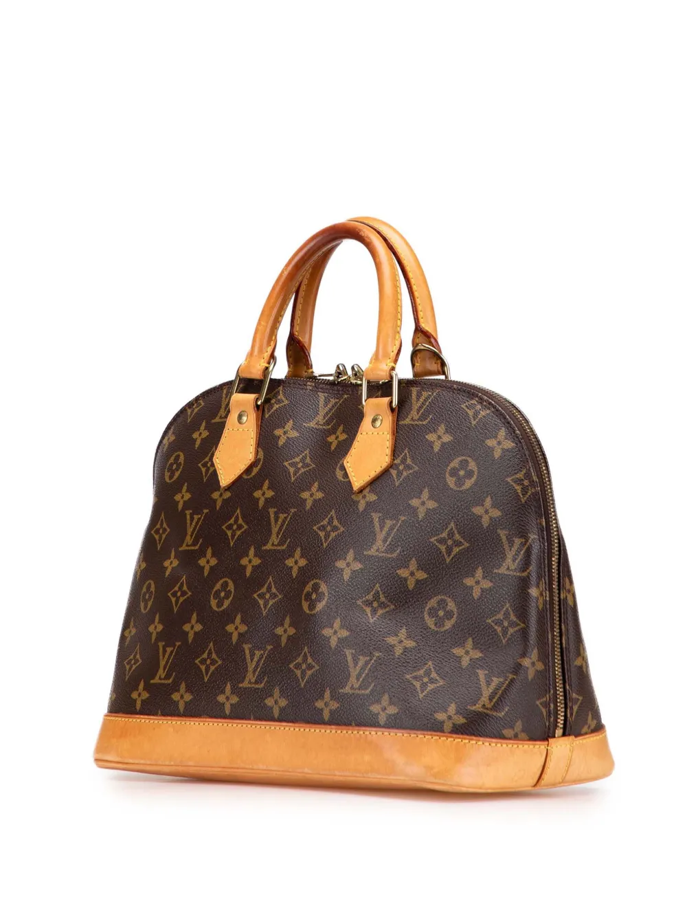 Pre-owned Louis Vuitton 1999 Monogram Alma Pm Handbag In Brown