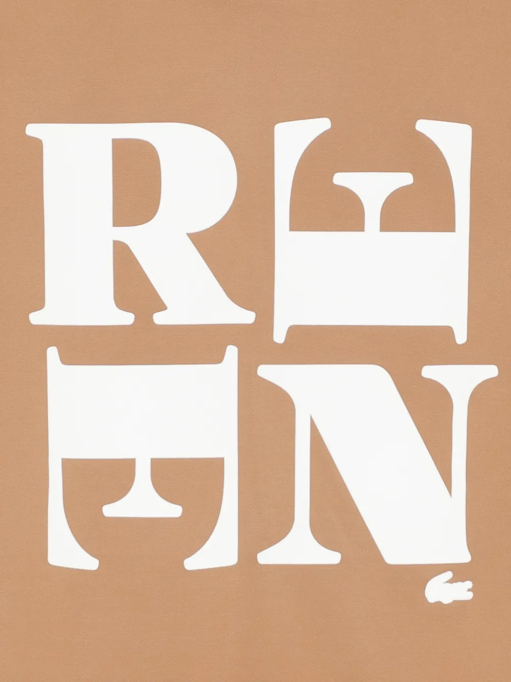 Lacoste Katoenen T-shirt met grafische print Bruin