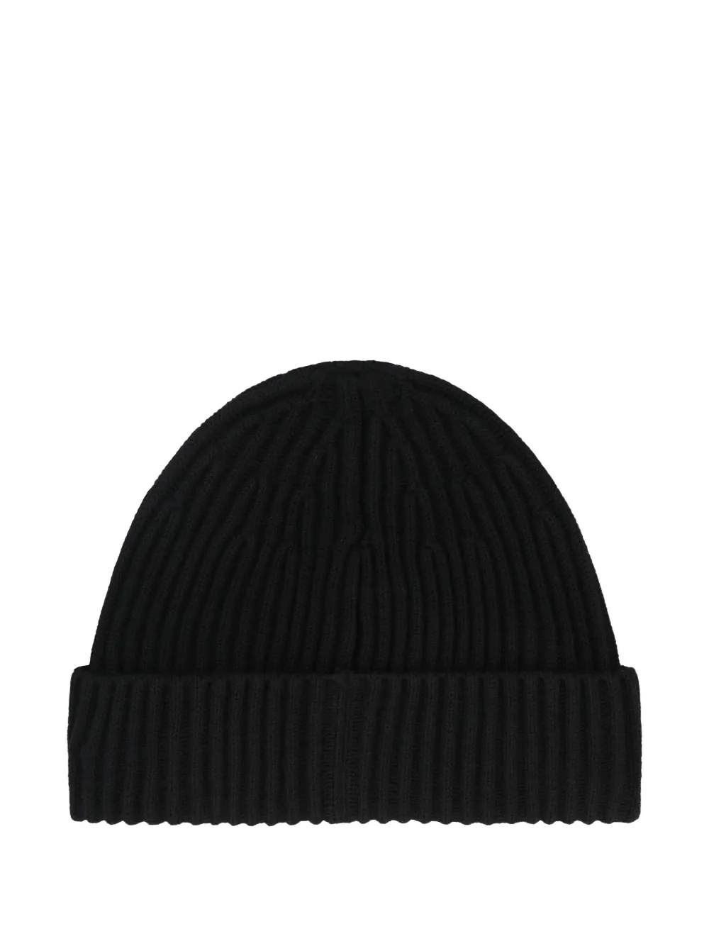 Stone Island logo-patch beanie hat - Zwart