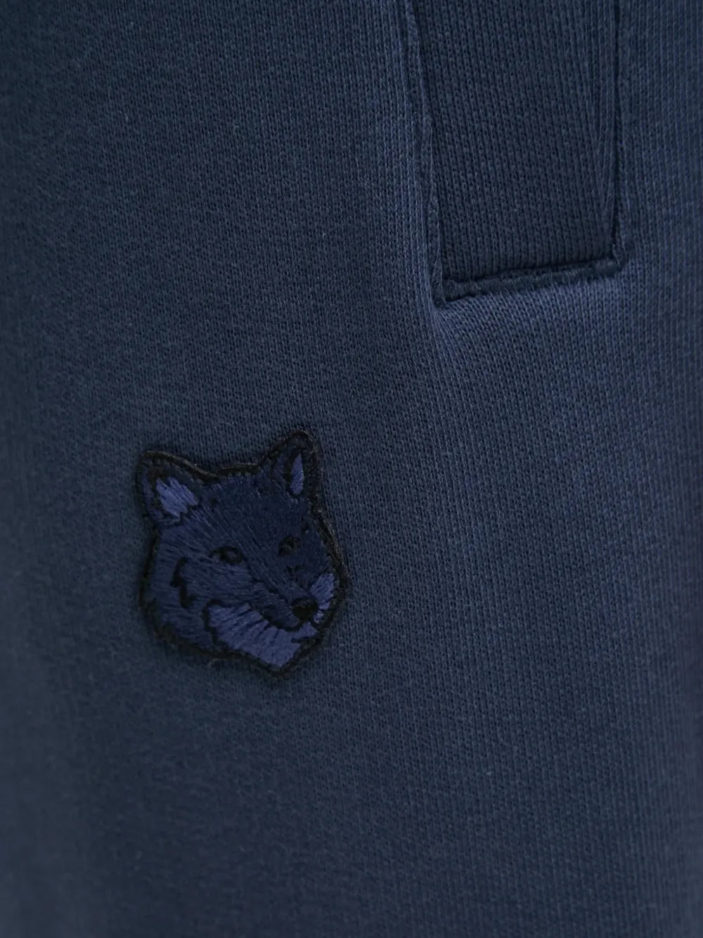 Maison Kitsuné Trainingsbroek met geborduurd logo Blauw