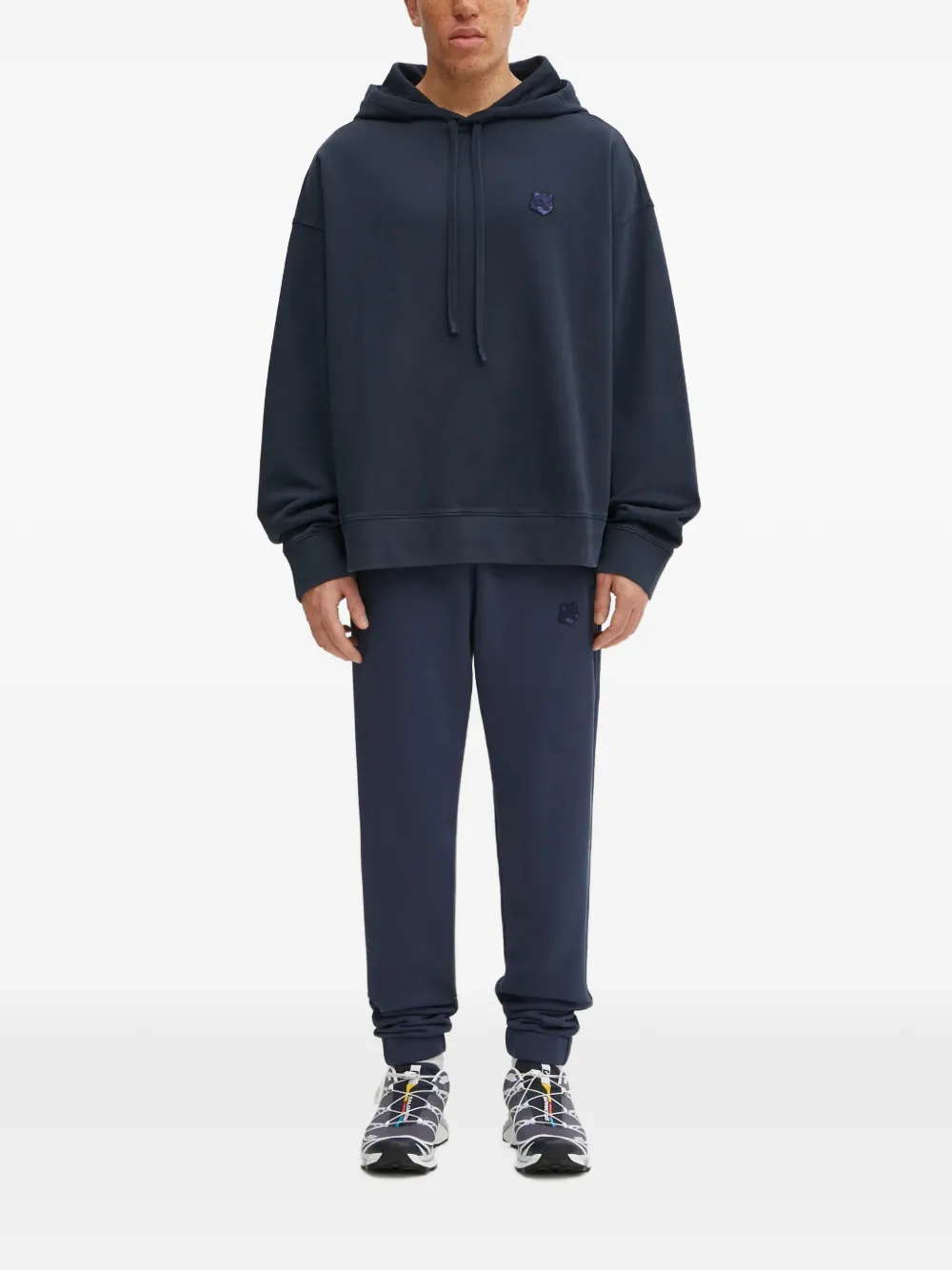 Maison Kitsuné embroidered-logo track pants - Blauw