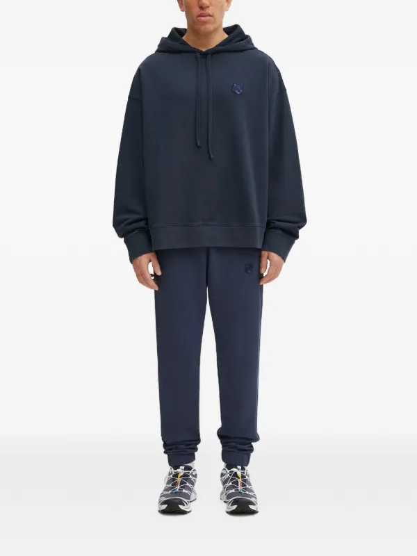 Maison Kitsuné embroidered-logo Track Pants | Blue | FARFETCH