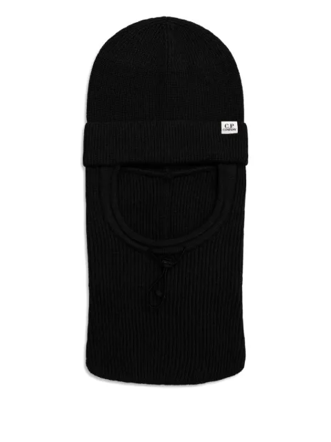 C.P. Company ribbed logo balaclava hat