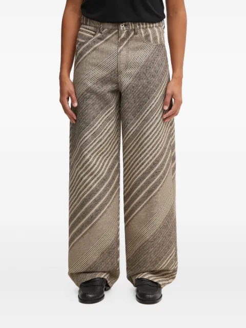 Kenzo pantalones con motivo de rayas y bolsillo