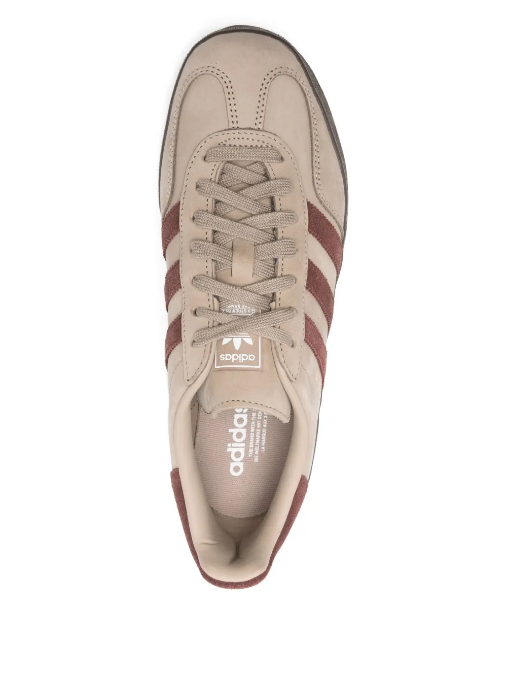 Adidas Originals Three-stripe Gazelle Trainers In Neutral