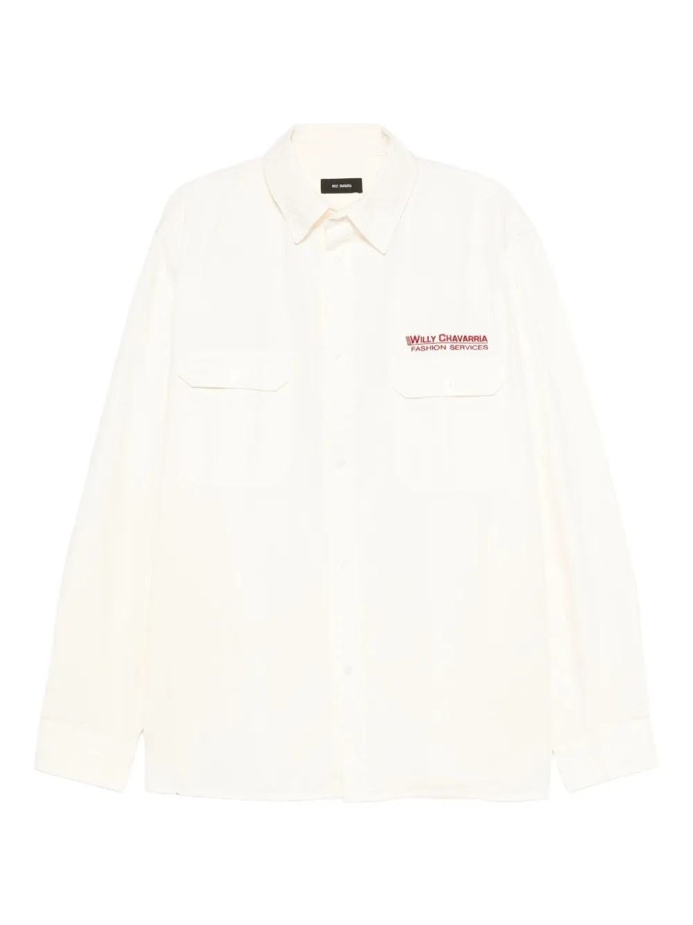 Willy Chavarria camisa con logo estampado | blanco | Image 1