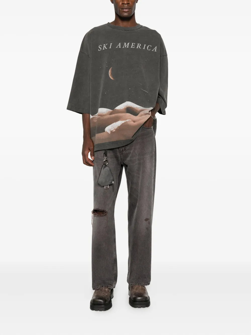 Willy Chavarria graphic-print T-shirt - Grijs