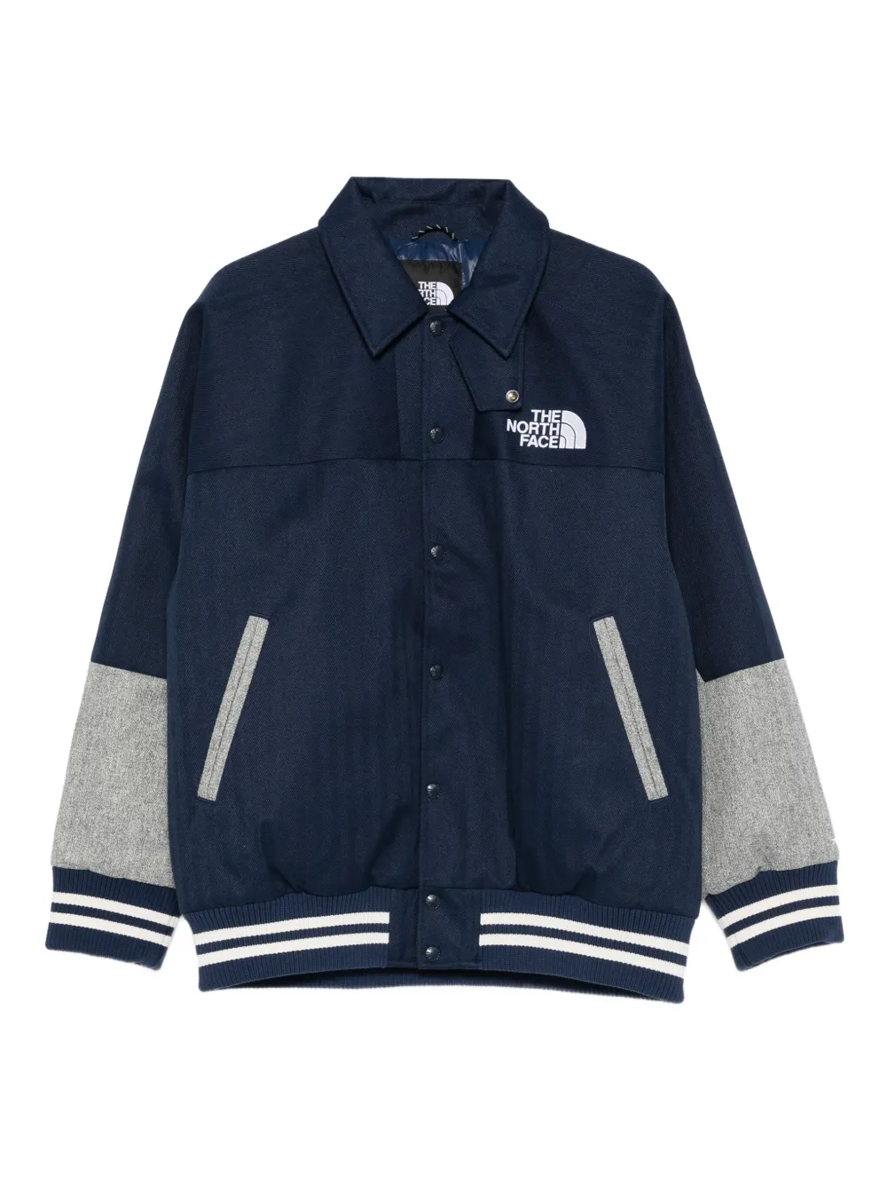 The North Face chamarra bomber con diseño color block | azul | Image 1