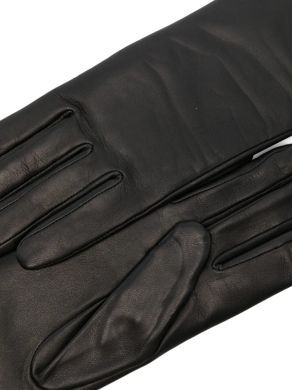 Agnelle Christina Leather Gloves In Black