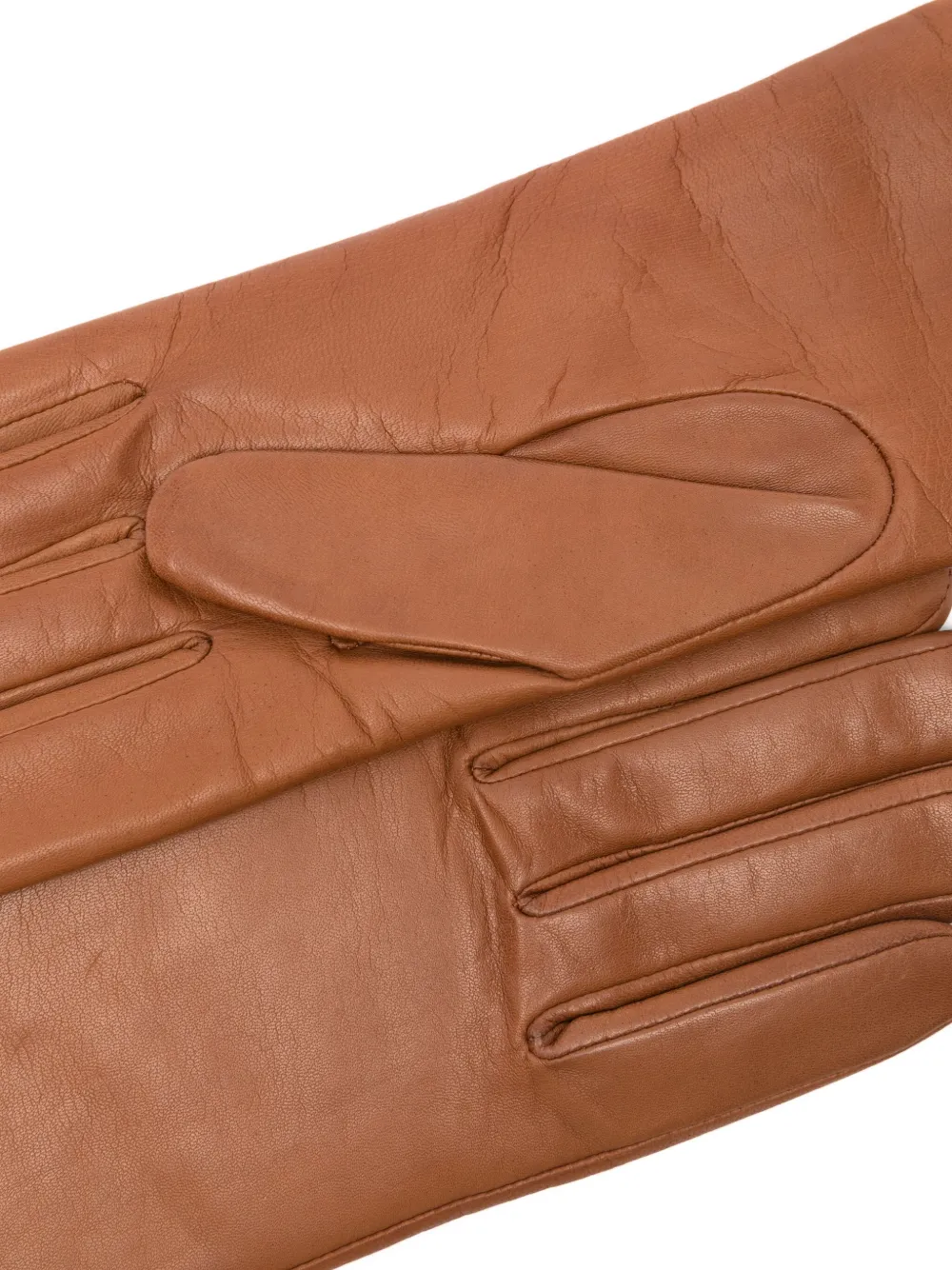 Agnelle Christina Panelled Gloves In Brown