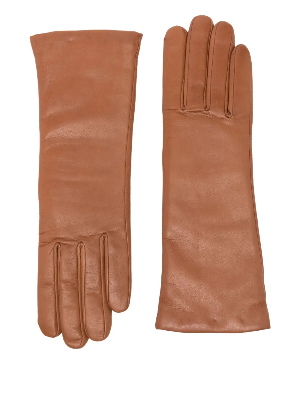 Agnelle Christina Panelled Gloves In Brown