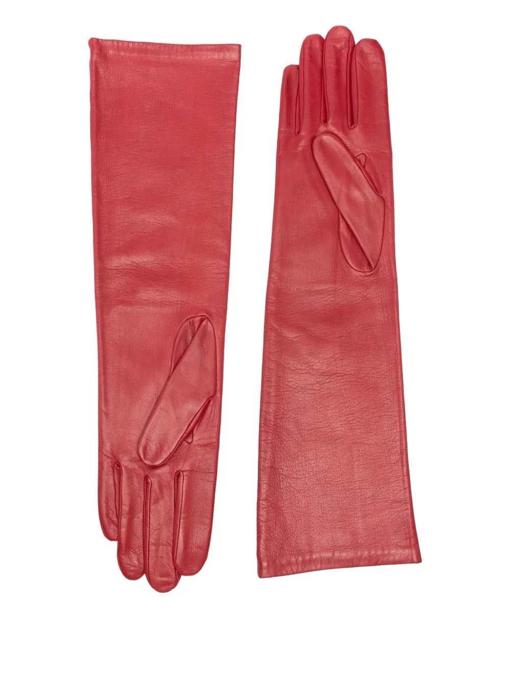 Agnelle Opera leather gloves - Rood