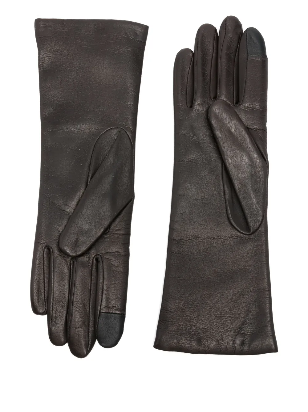 Agnelle Christina leather gloves - Bruin