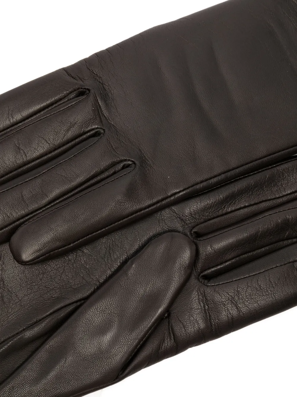 Agnelle Christina Leather Gloves In Brown