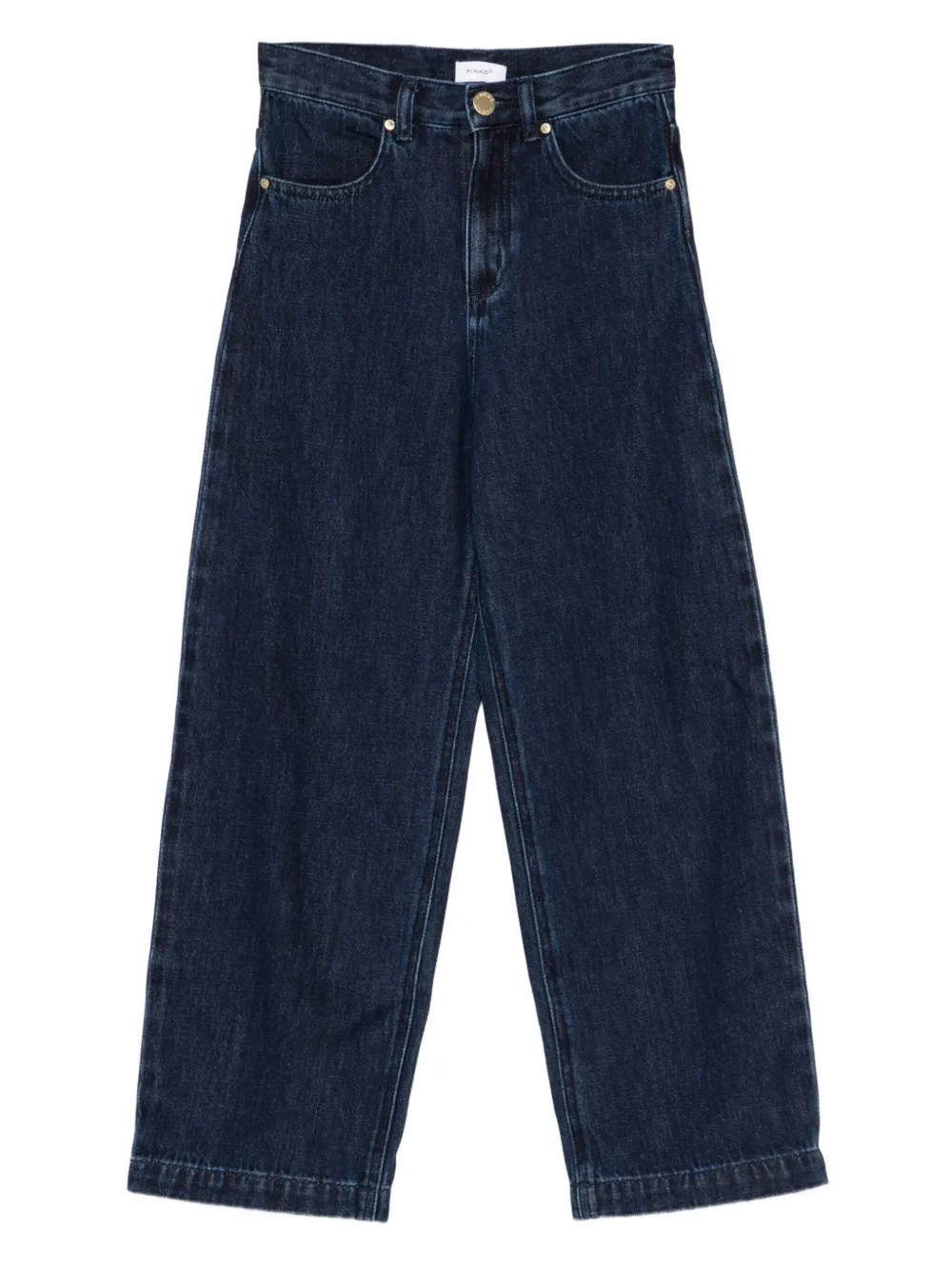 Pinko Kids logo-patch jeans - Blu