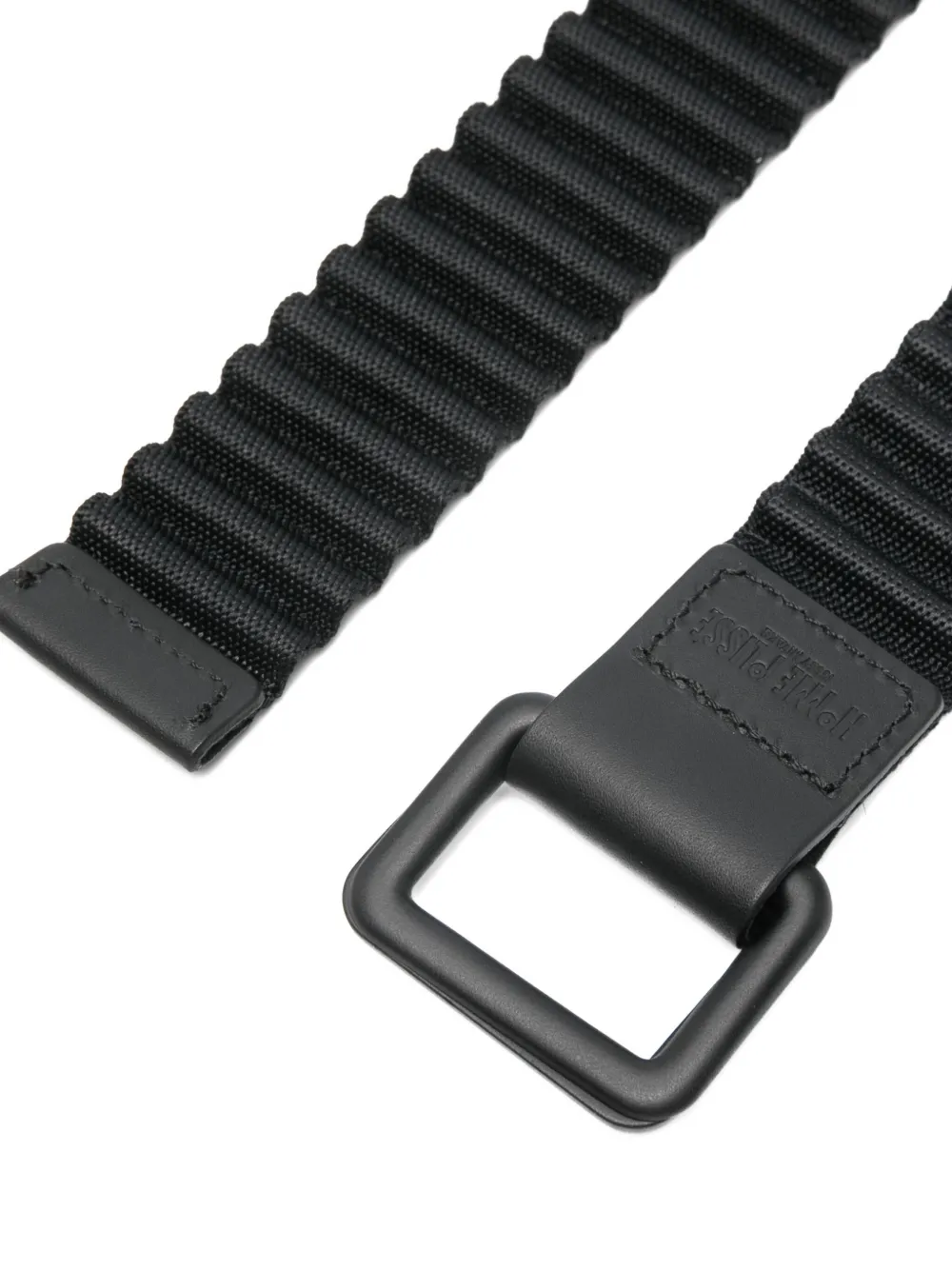 Homme Plissé Issey Miyake pleated square-buckle belt - Zwart