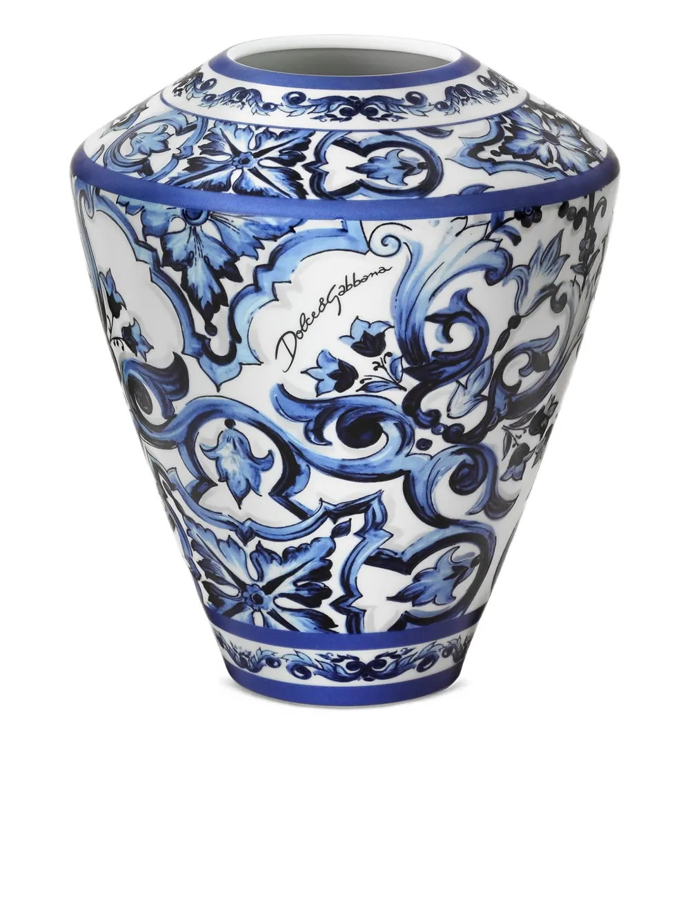 Dolce & Gabbana small amphora Maiolica vase (20.5cm) - Blauw