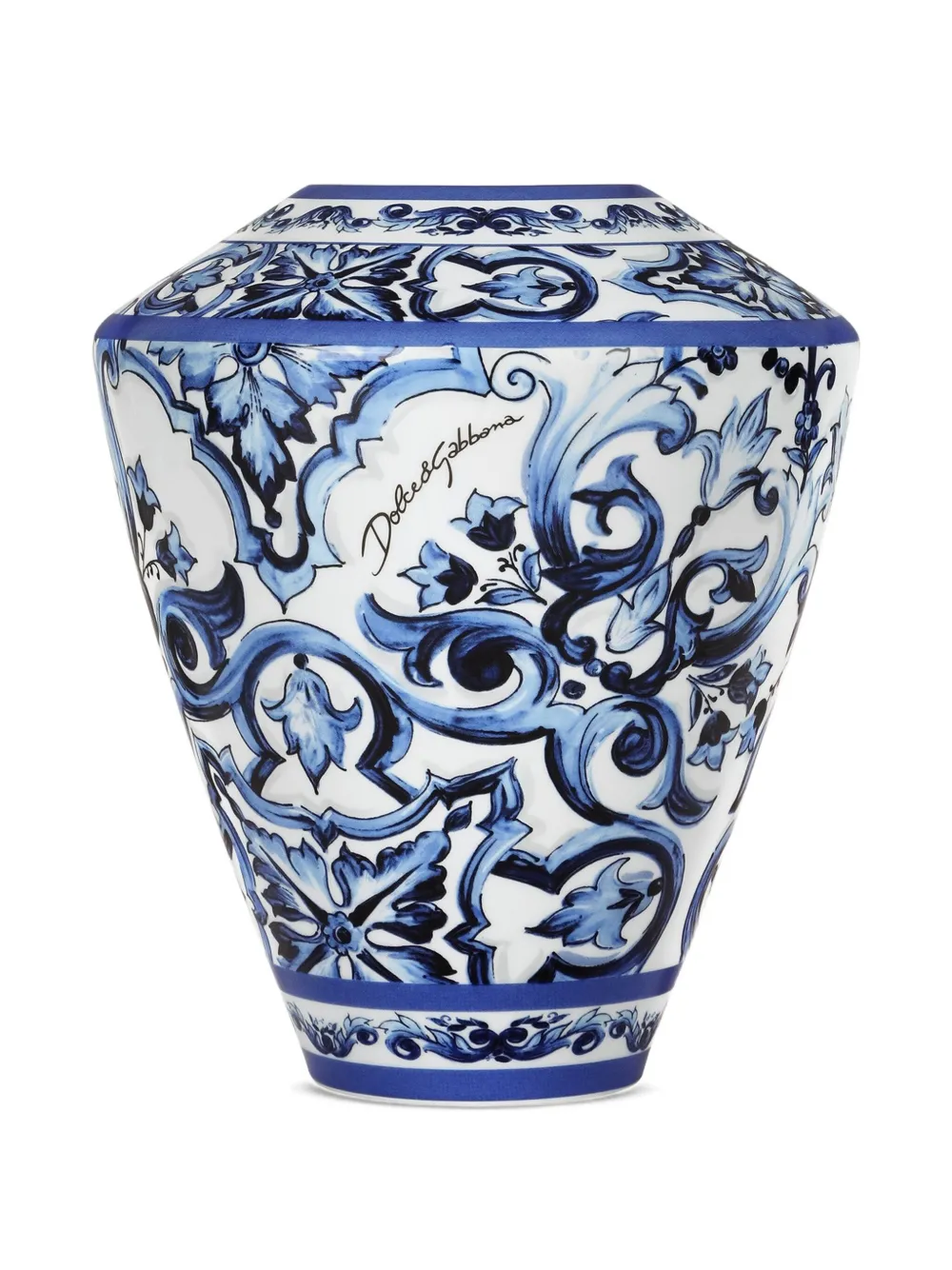 Dolce & Gabbana small amphora Maiolica vase (20.5cm) - ブルー Dolce & Gabbana small amphora Maiolica vase (20.5cm) - ブルー