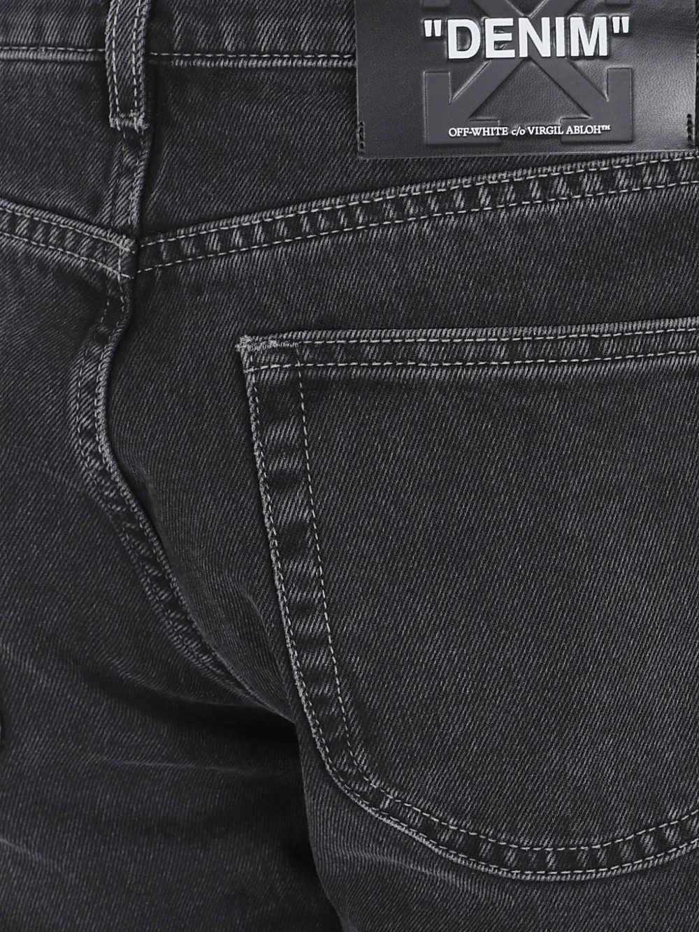 Off-White Jeans met logodetail Zwart