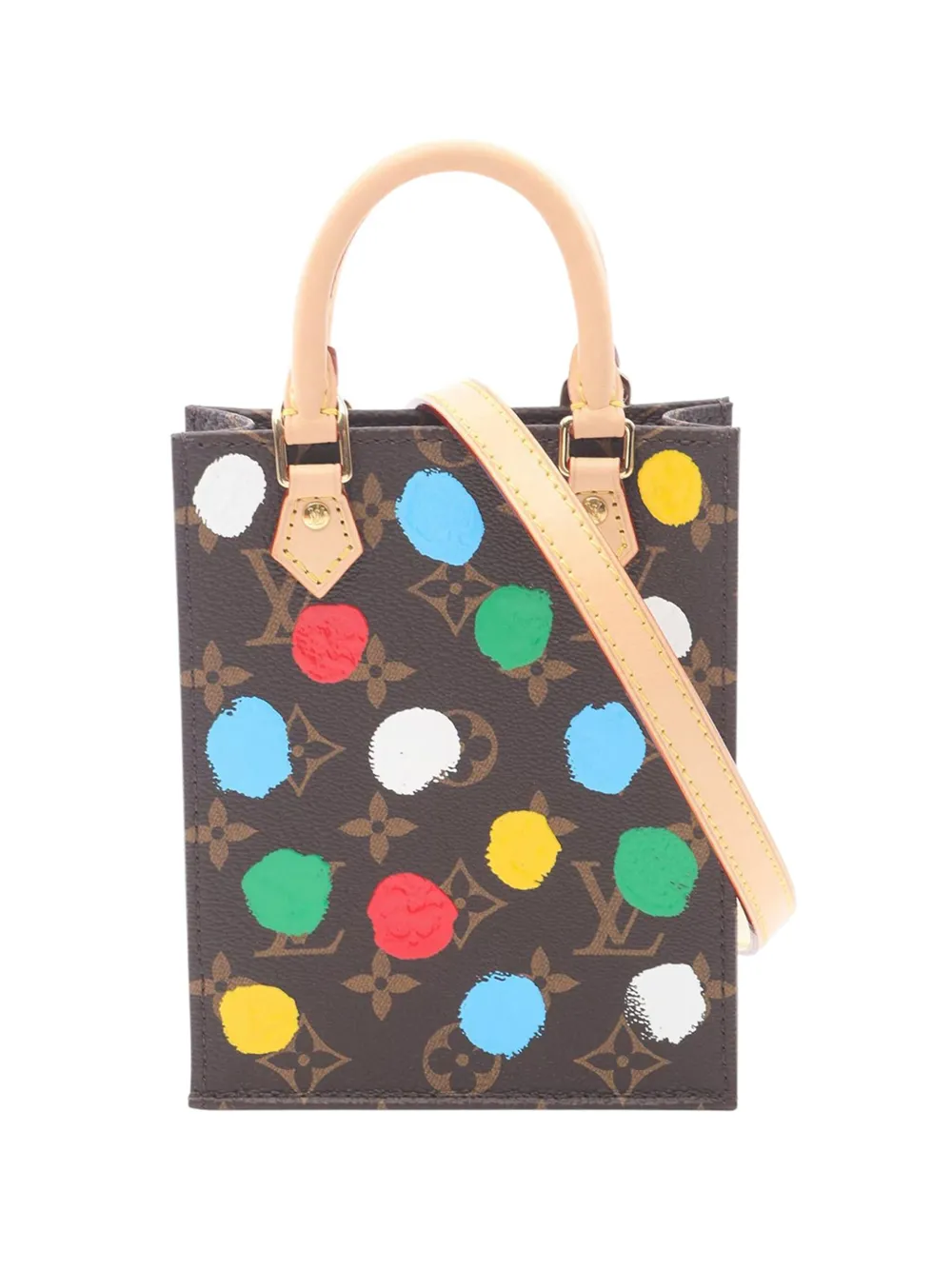 Louis Vuitton Pre-Owned 2021-2025 草間彌生 モノグラム ドット プチ サックプラ サッチェルバッグ - Louis Vuitton Pre-Owned 2021-2025 草間彌生 モノグラム ドット プチ サックプラ サッチェルバッグ -