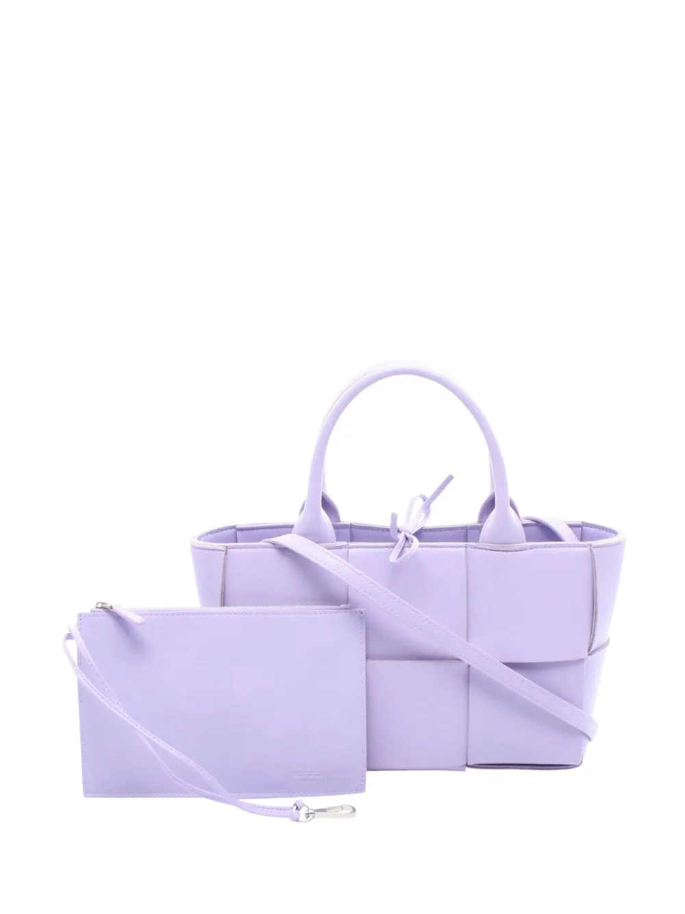 Bottega Veneta Pre-Owned 2012-2025 Mini Lambskin Intreccio Arco Tote satchel | Purple | Image 1