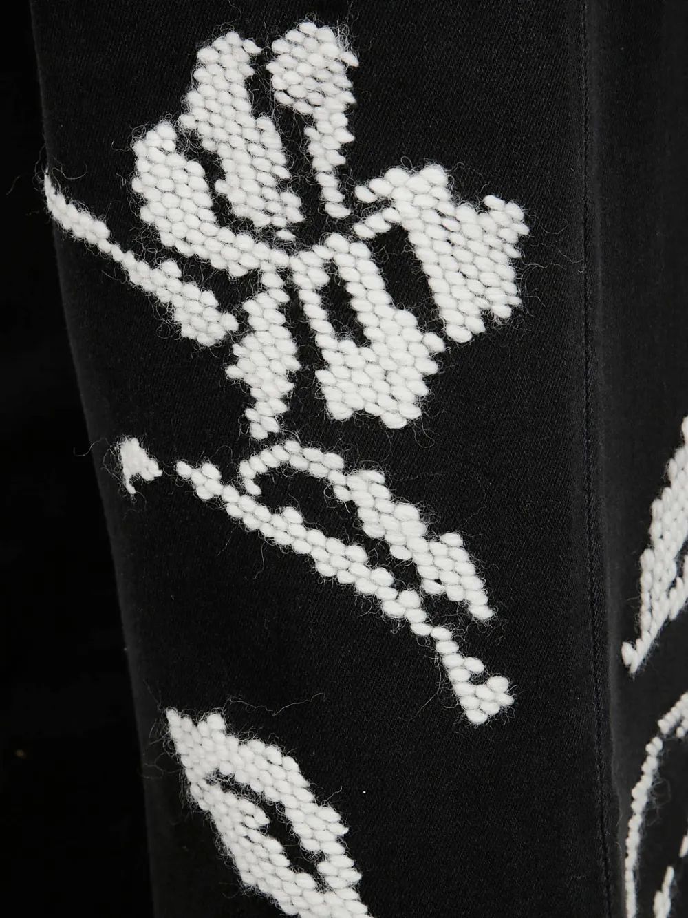 Ermanno Scervino Jeans met geborduurde bloemen Zwart