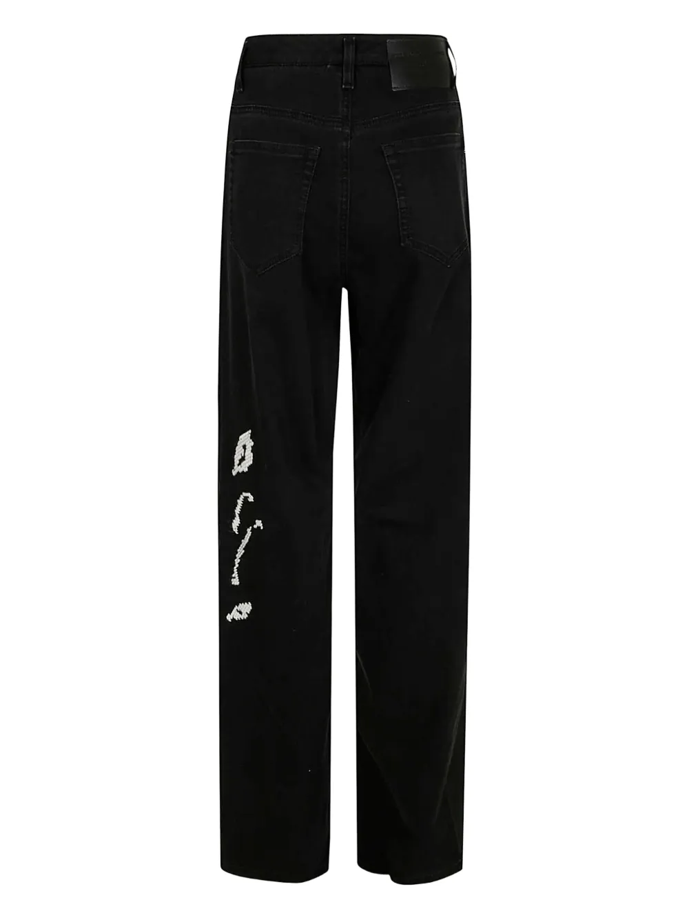 Ermanno Scervino floral-embroidered jeans - Zwart