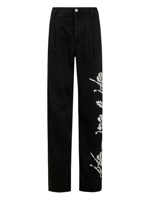 Ermanno Scervino floral-embroidered jeans