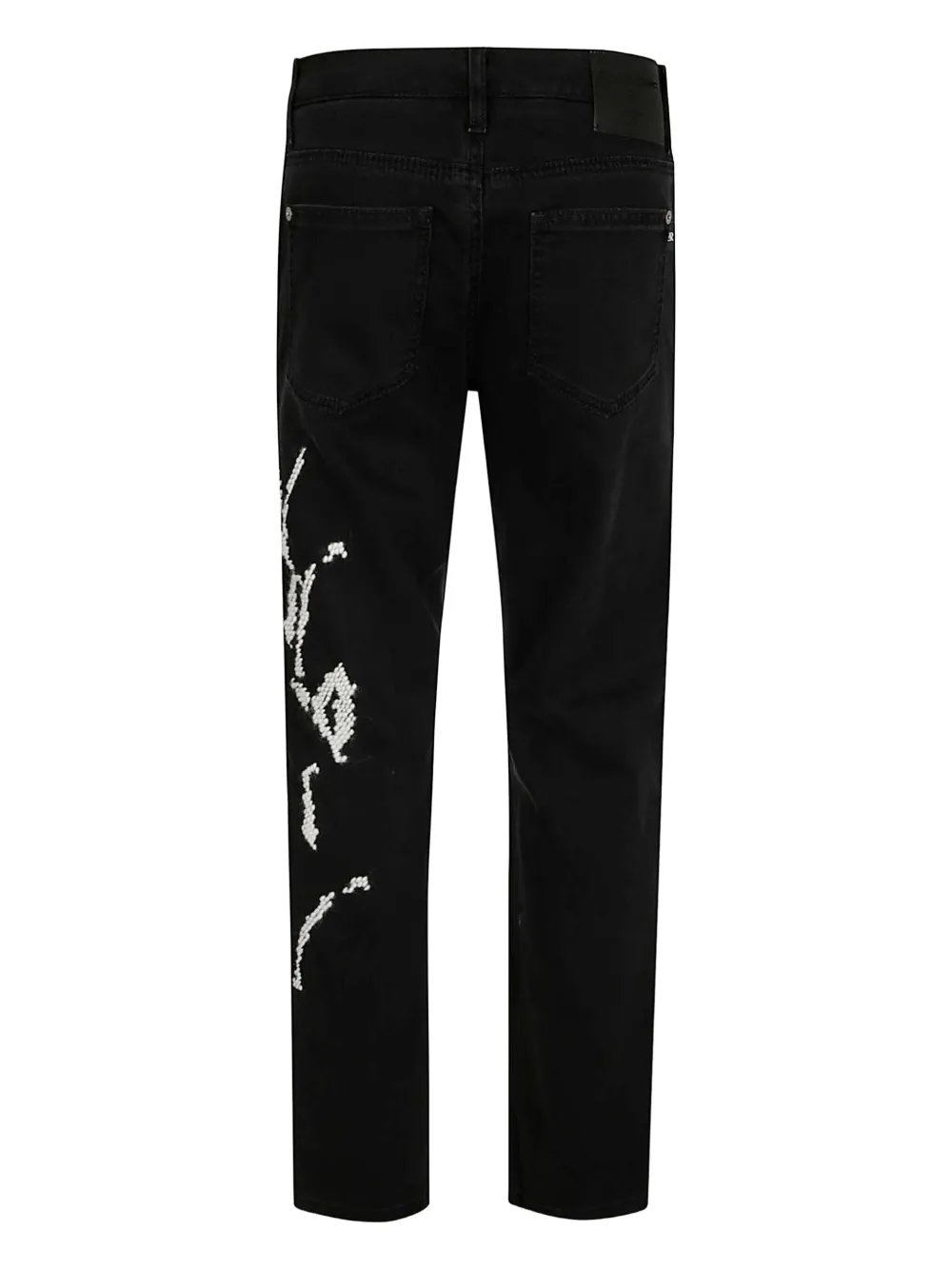 Ermanno Scervino floral-embroidered jeans - Zwart